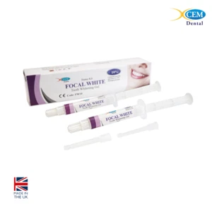 Focal White - Teeth Whitening Gel Home Kit - 2 x 3ml - Made in the UK - Xcem Ltd