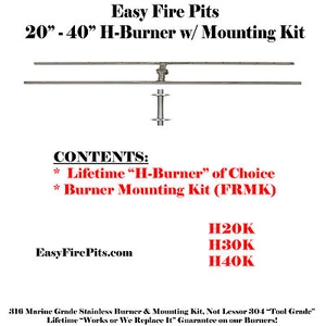 H40K: 40″ H-BURNER KIT – (LOW PROFILE) BURNER & MOUNTING KIT ONLY - Picture 1 of 4