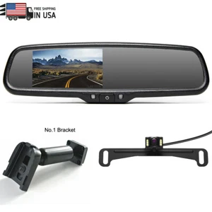 iPoster 4.3" Car Rear Mirror Monitor Bracket No1+HD Backup Camera Parking System - Picture 1 of 12