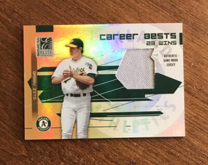 Barry Zito 2003 Donruss Elite Career Best Game Used Jersey CB-19 Athletics /500
