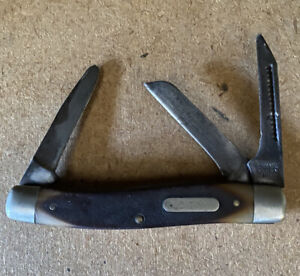Vintage Schrade Usa 80T Old Timer 8Ot Senior Stockman 3 Blade Pocket Knife