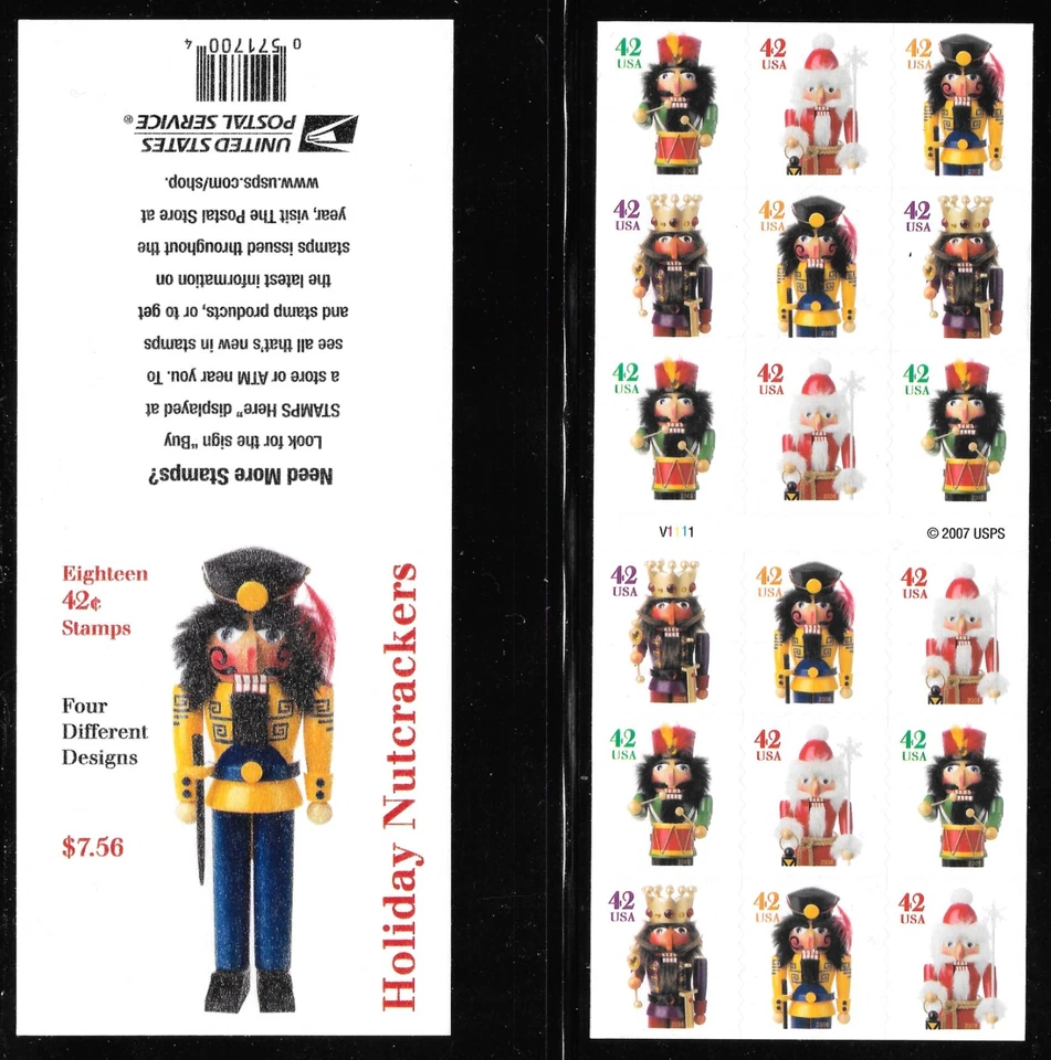 Sc# 4371b ATM Booklet of 18 2008 42c Holiday Nutcrackers--Flawless! MNH - Image 1 of 1