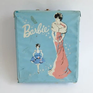 Barbie vintage 1962 custodia coda di cavallo blu Mattel - Foto 1 di 7