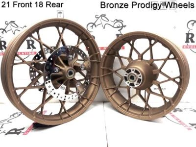 Harley 青铜 21 英寸前 18 后 Prodigy 车轮 09 - 24 Ultra Glide Road King FLHR — 第 1/4 张图片