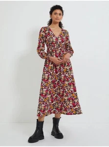 Women / Ladies Ditsy Floral Shirred Midi Dress Size 10 By George BNWT - Picture 1 of 5