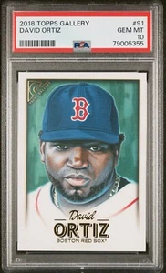 Tarjeta 2018 Topps Gallery David Ortiz #91 PSA 10 (POP 5) Boston Red Sox - Imagen 1 de 2