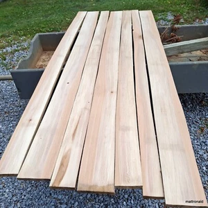 Quarter Sawn Sycamore 8'-3" long x 38" wide 1" thick - 7 boards air dried - Picture 1 of 9