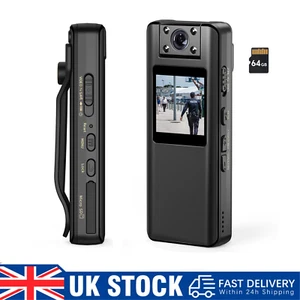 BOBLOV Smart A22 Mini Body Camera 180° Rotatable 1080PHD Body Camera Record+64GB - Picture 1 of 12