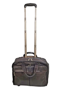 Solo Walker Leder D529-3 Rolltasche 15,6" Laptoptasche Tragetasche braun - Bild 1 von 20