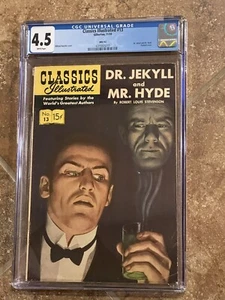 CGC 4.5 Classics Illustrated #13 1964 13th Printing Dr. Jekyll & Mr. Hyde Graded - Picture 1 of 3