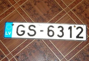 LETONIA ESTADO UE MATRÍCULA VEHÍCULO COCHE - GS 6312 caducado - Imagen 1 de 2