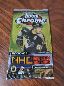 2000-01 Topps Chrome Hockey 4 Card Chromium Hobby Pack- See Checklist in pics