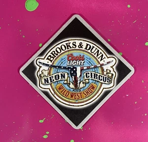 Brooks & Dunn Coors Light Promo Bar Untersetzer Neon Circus 2001 - Bild 1 von 2
