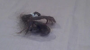 Vintage Barbie / Francie Brunette Hair Extension Brunette 3" with White Ribbon - Picture 1 of 2