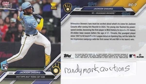 Jackson Chourio MILWAUKEE BREWERS 2024 TOPPS NOW ROOKIE CUP TEAM RC-7 - Picture 1 of 1