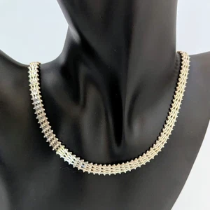 Collana maglia pantera argento sterling 925 Milor Italy 20" 20 grammi - Foto 1 di 9