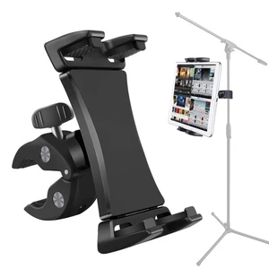 Microphone Music Stand Tablet Smartphone Holder Mount Heavy Duty 360 Degree S... - Picture 1 of 8
