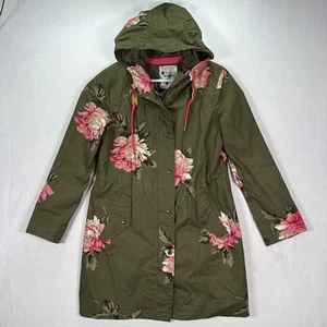 Joules Jacket Womens US 6 Small Green Floral Waterproof Hooded Right As Rain - Picture 1 of 11