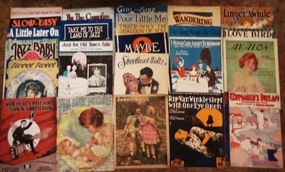 Lote 7: 24 PIEZAS 1919 1920 MÚSICA POP ENCANTADORES JUGUETES DE VODEVIL PARA DAMAS ABEJORROS Foto 1 de 4