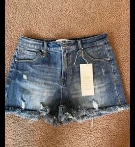 NWT Risen Jean Shorts Frayed Cut Off Size 9/29 - Picture 1 of 6