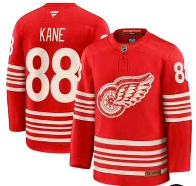 #88 Patrick Kane Detroit Red Wings Centennial Jersey Mens Large (52) NEW - Image 1 of 4