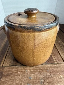 McCoy Pottery Canyon Medium Canister & Lid 1420L Vintage USA Brown - Picture 1 of 13