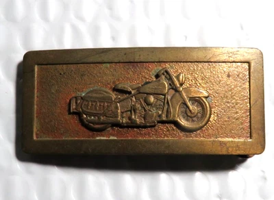 Hebilla de cinturón vintage Panhead Knucklehead principios de los años 60 marco rígido Harley Foto 1 de 4