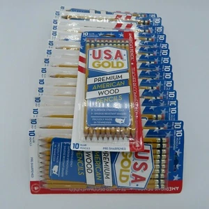170 PENCILS USA Gold Premium American Wood Pencils Pre-Sharpened #2 HB  - Picture 1 of 3