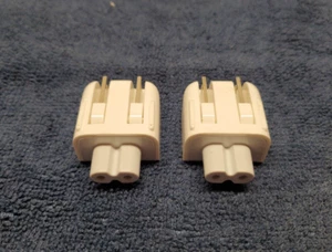 2 x Pcs Genuine Apple MagSafe AC Wall Adapter DUCKHEAD 2 PRONG PLUG 45W 60W 85W - Picture 1 of 6