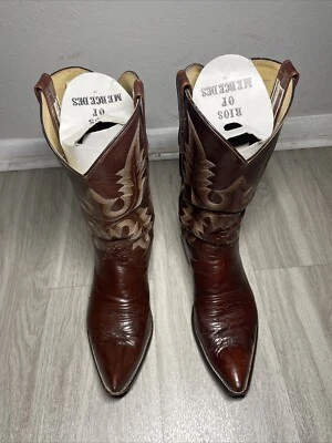 Rios of Mercedes Western 牛仔靴男式棕色 10.5 1179 码 — 第 1/4 张图片