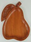 Vintage Imapro hand carved wooden pear shaped plate tray platter plaque Honduras