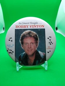 3" Vintage Bobby Vinton Concert Advertising Pin Badge Riverside Resort & Casino - Picture 1 of 2