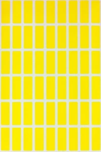 Rectangle Yellow Colored Label in Various Sizes (1" x 3/8" - 4" x 2") 15 Sheets  - Picture 1 of 18