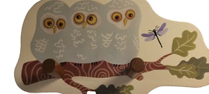 IKEA Vandring Child's Room Coat or PJs, Baby Owls, 2 Pegs 10'' - Picture 1 of 3