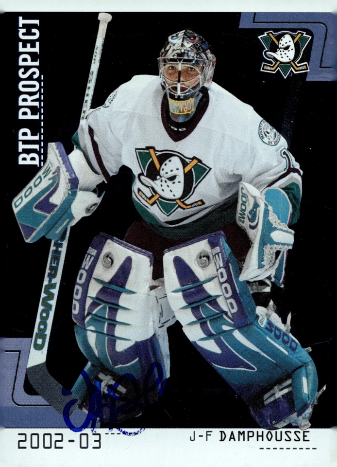 J_F Damphousse - Signed 2002-03 In The Game Between The Pipes Prospects Card #79 - Image 1 of 2