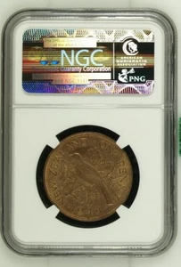 New Zealand - 1943 - Penny - NGC MS64 RB - Picture 1 of 2