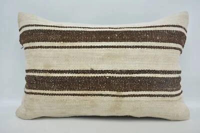 Pillow Cover, Antique Pillows, Home Decor Pillow, 16"x24" Beige Cushion Case - Image 1 of 4