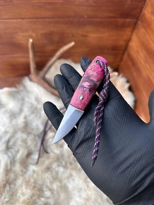 Puukko Knife, Mini Puukko,Handmade Puukko Knife with Leather Sheath,Survival,EDC - Image 1 of 4