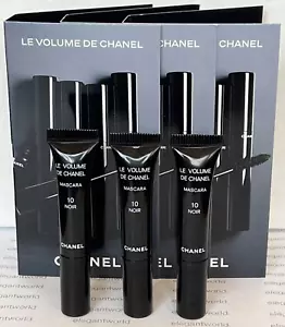 3 x New CHANEL Le Volume De Chanel Mascara #10 SCHWARZ schwarz 0,03 oz Probe - Bild 1 von 2