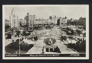 2830.-BARCELONA -3 Plaza de Cataluña hacia Levante (FOTO) - Picture 1 of 2