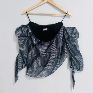 Bec And Bridge Silk Top Size 12 Off The Shoulder - Picture 1 of 10