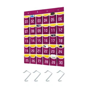 Numbered Hanging Pocket Chart Classroom Mobile Phone Bag Digital Pocket Wall ... - Picture 1 of 7