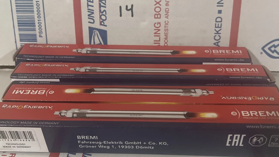 Juego de (4) bujías incandescentes diésel Mercedes-Benz ML350 BREMI 26525 6421590101 Foto 1 de 4