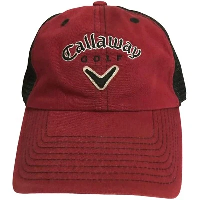 Gorra Callaway Golf Para Hombre Roja Negra Ajustable Malla Bordada en la Espalda Foto 1 de 4