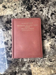 Antique 1908 Shakespeare Tragedy of King Lear Edit by Rolfe Hardcover Illus Good - Bild 1 von 13