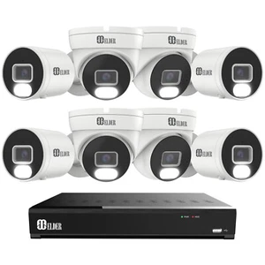 Elder 4K Security Camera System 8MP, 8-Camera Surveillance PoE NVR 4TB DIY Wired - Foto 1 di 10