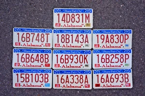 ESTRELLAS CAYERON SOBRE MATRÍCULA ALABAMA - LOTE DE 10 - PLACAS DE BUENA CALIDAD - Imagen 1 de 6