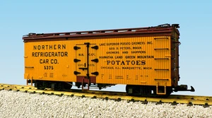 USA Trains G Scale R16363 NRCC POTATOES - YELLOW/BROWN Reefer - Picture 1 of 1