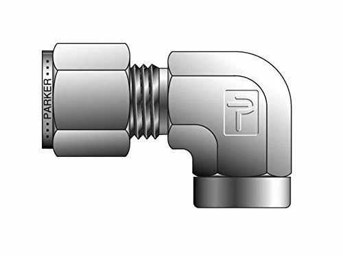 1/2" Tube OD x 3/8" FNPT  Steel Connector Fitting Parker 8-6 DBZ-S - Image 1 of 1