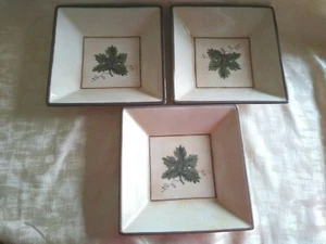 Williams Sonoma Ceramiche Arianna Grape Leaf 8" Bowls Set of 3 - Picture 1 of 10
